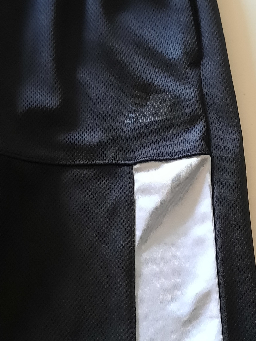 New Balance Boy's Black Athletic Shorts with Light Blue Panels - Picture 4 of 10